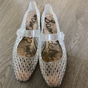 Sam Edelman Clear Jelly Mary Jane Flats